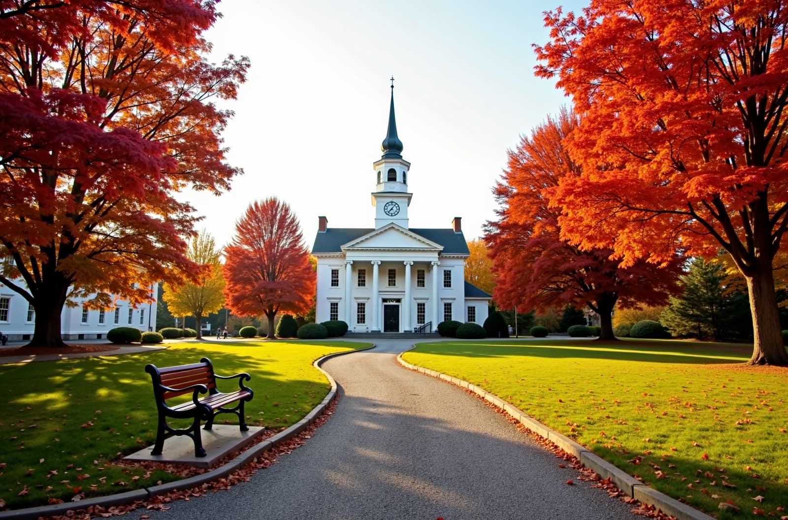 Southern NH landscape — the destination side of the border