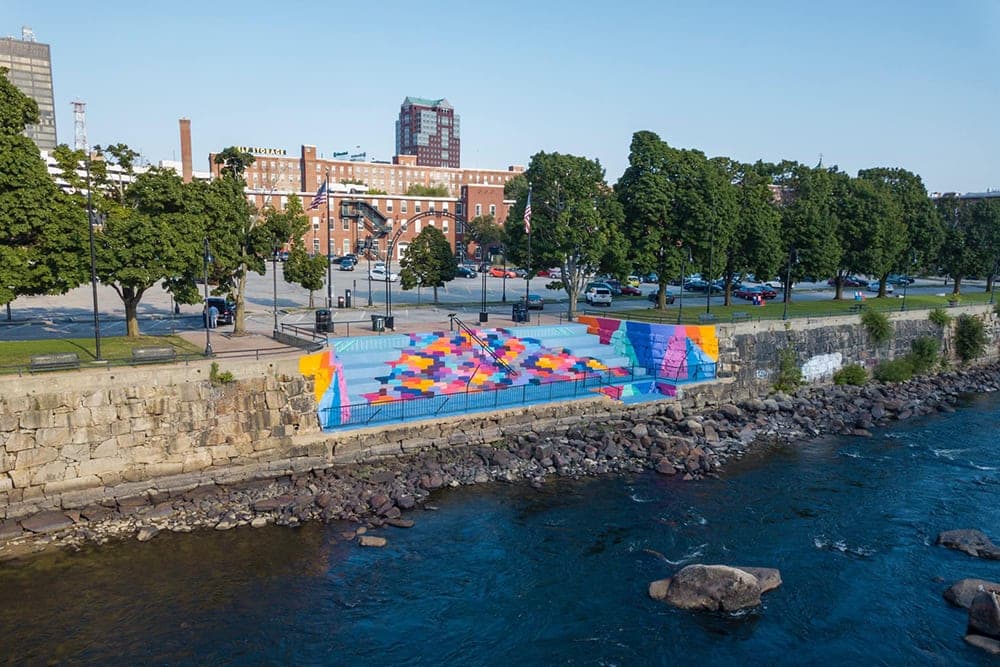 Amoskeag Millyard, Manchester, NH — brick mill district on the Merrimack