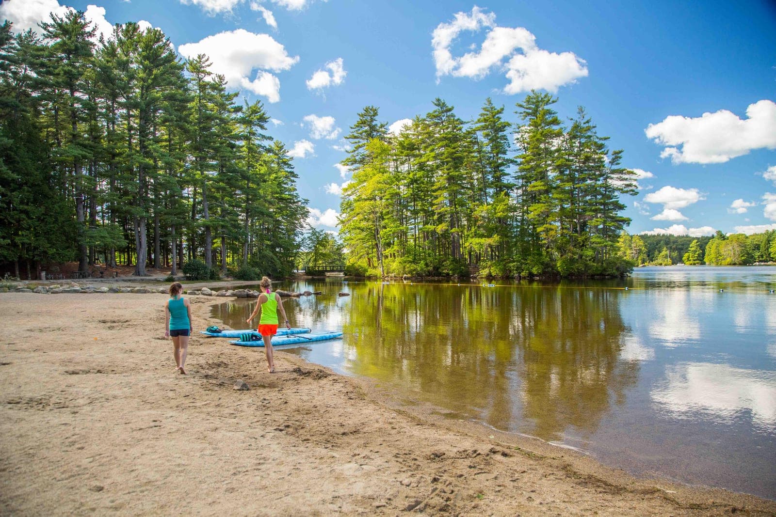 Pawtuckaway State Park, Raymond, NH — trails, lake, and granite ridges